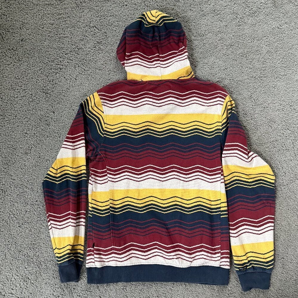 Play Cloths LIV Pullover Wavy Stripes Hoodie Men's Size L - Vint. Hip Hop Design - Picture 7 of 11